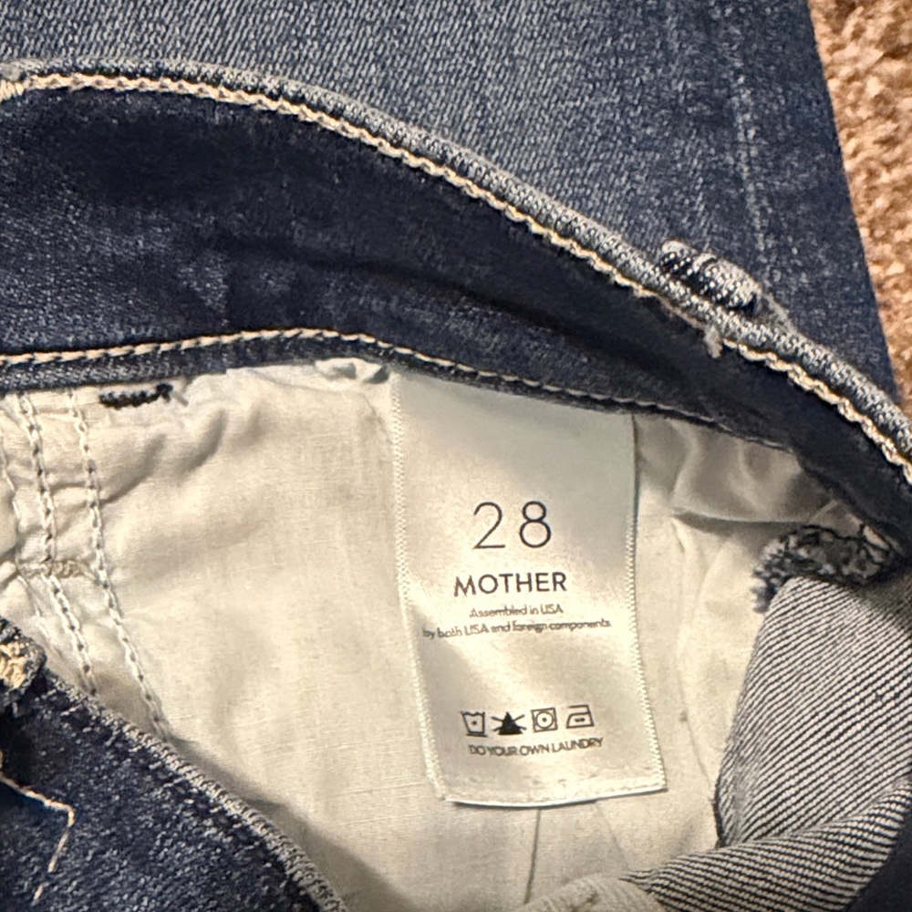 MOTHER Women's Medium Blue Flare Jeans - Picture 2 of 6